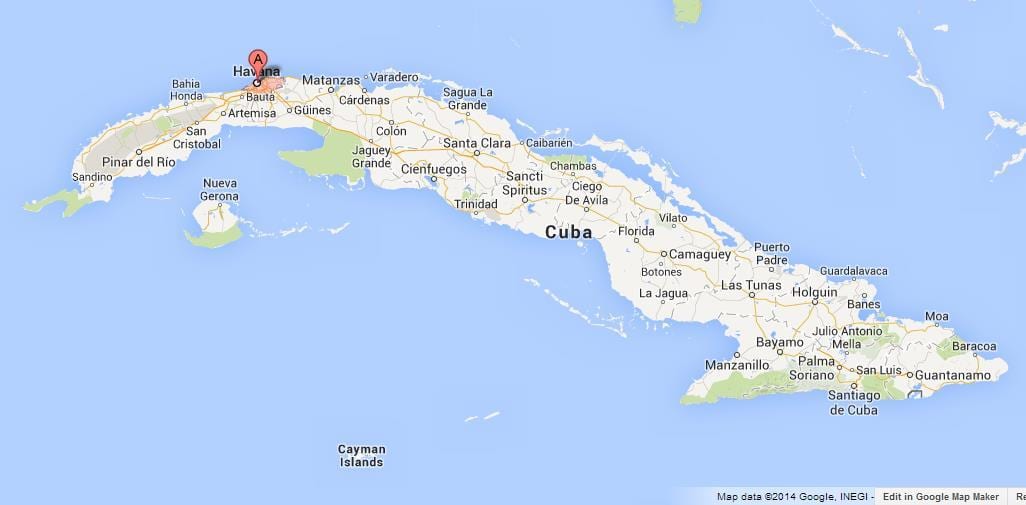 bản đồ của Havana thế giới