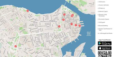 Đường phố, bản đồ của Havana du lịch