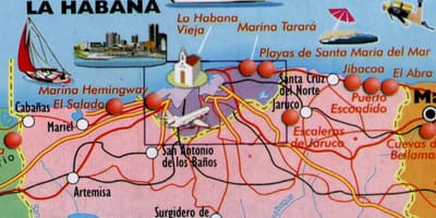 Bản đồ của Havana bãi biển