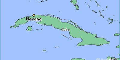 Havana, Cuba trên bản đồ