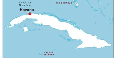 Bản đồ của thủ đô của Cuba